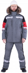iForm™ Куртка ХАЙ-ТЕК SAFETY мужская зимняя серо-черно-красная