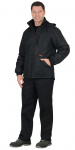 Куртка ПРАГА-Люкс удлиненная с капюшоном черная