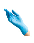 BENOVY Перчатки нитриловые неопудренные с полной текстурой голубые в парах размер М