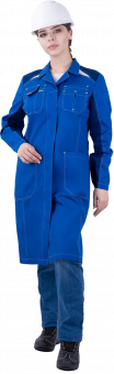 Халат ТУРБО SAFETY женский летний васильковый