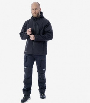 Brodeks Куртка мужская софтшел KS 232 черная