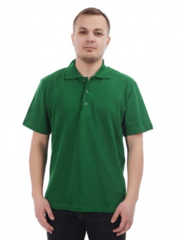 Рубашка Поло зеленая короткий рукав без манжета