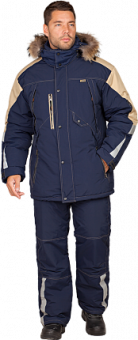 iForm™ Куртка ХАЙ-ТЕК утеплённая сине-бежевая
