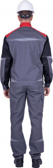 iForm™ Куртка ТУРБО SAFETY мужская серая с красным и черным