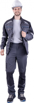 iForm™ Куртка ТУРБО SAFETY мужская серая с темно-серым