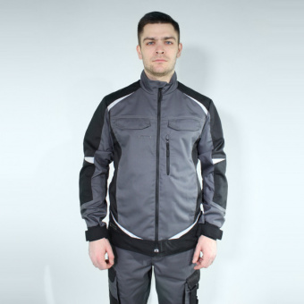 Brodeks Куртка мужская летняя KS 202 серо-черная