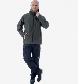 Brodeks Куртка мужская софтшел KS 232 серая