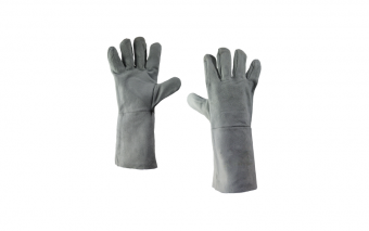 Краги спилковые Weld Grey-C без подкладки